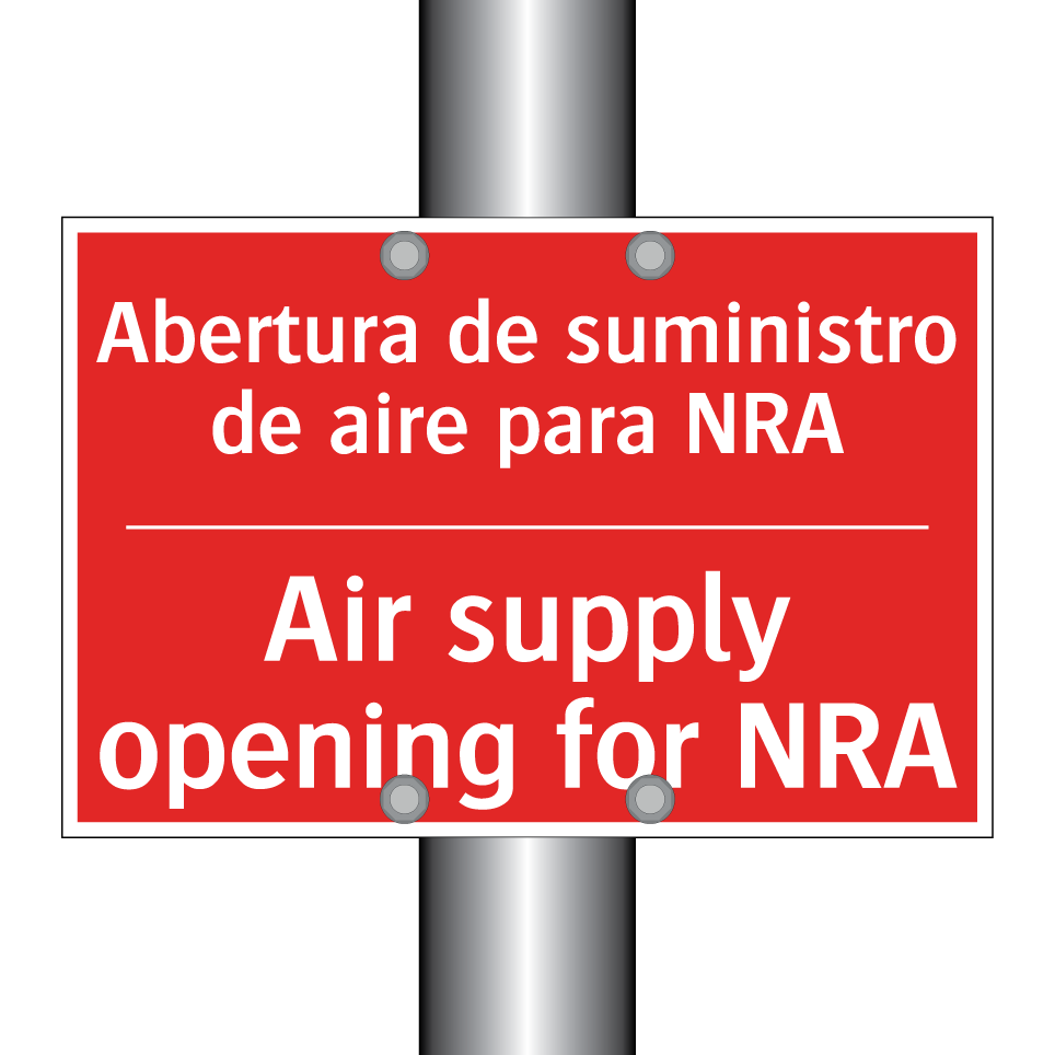 Abertura de suministro de /.../ - Air supply opening for NRA