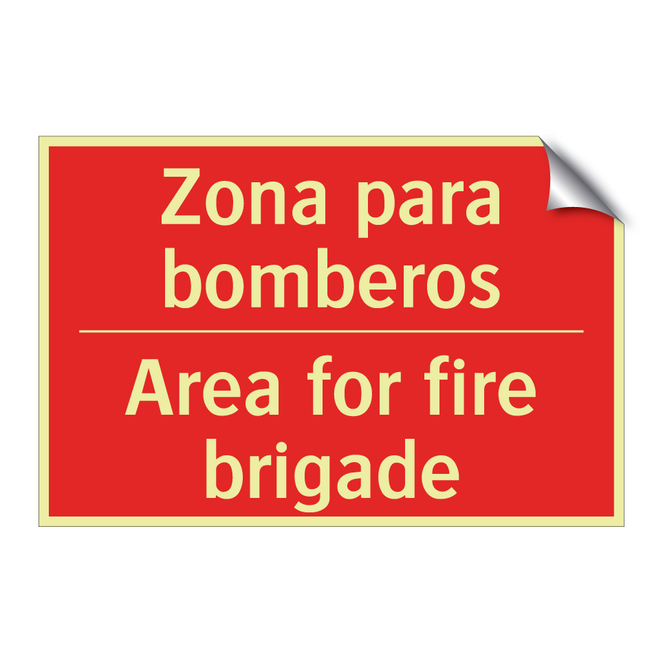 Zona para bomberos - Area for fire brigade