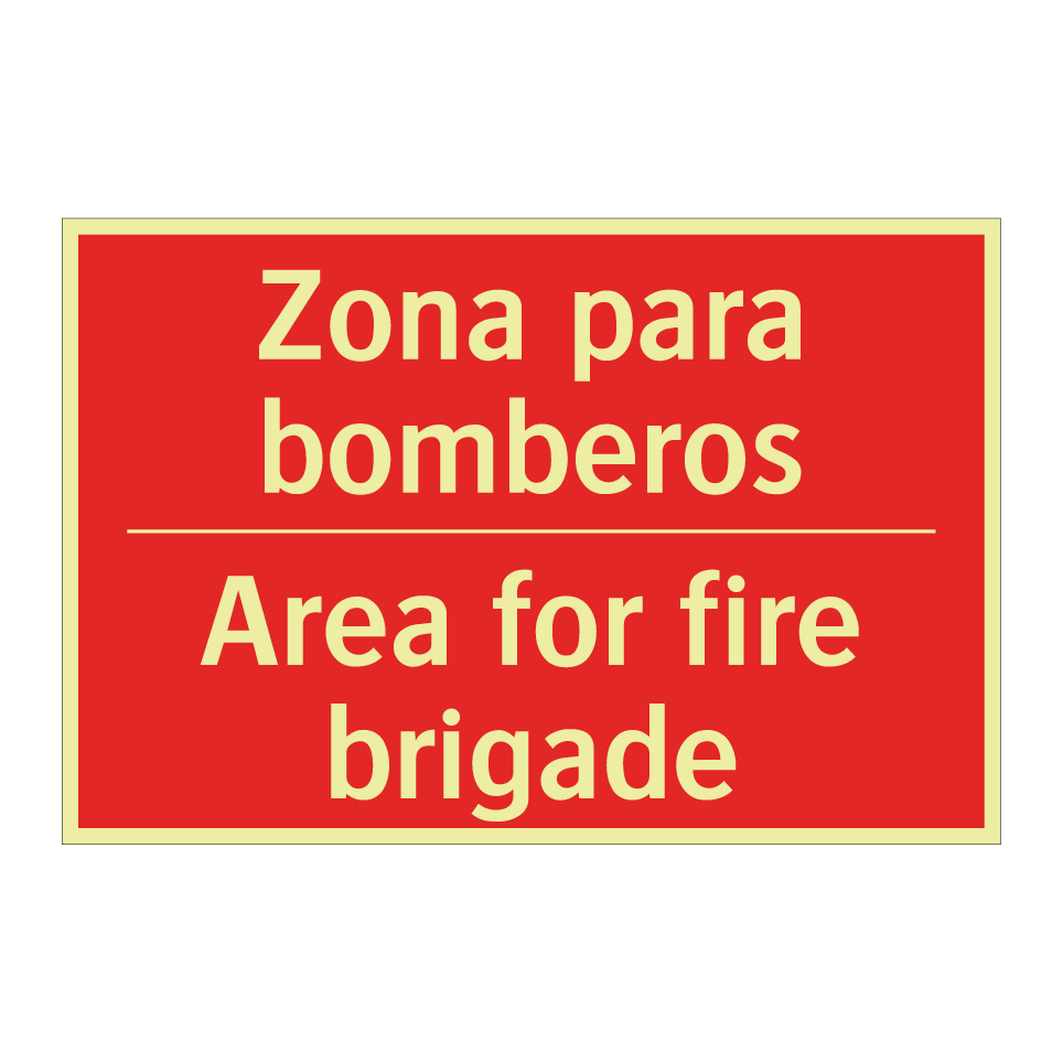 Zona para bomberos - Area for fire brigade