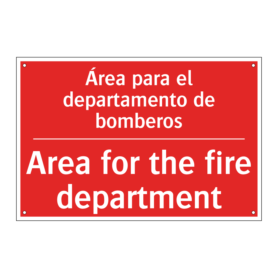 Área para el departamento de /.../ - Area for the fire department