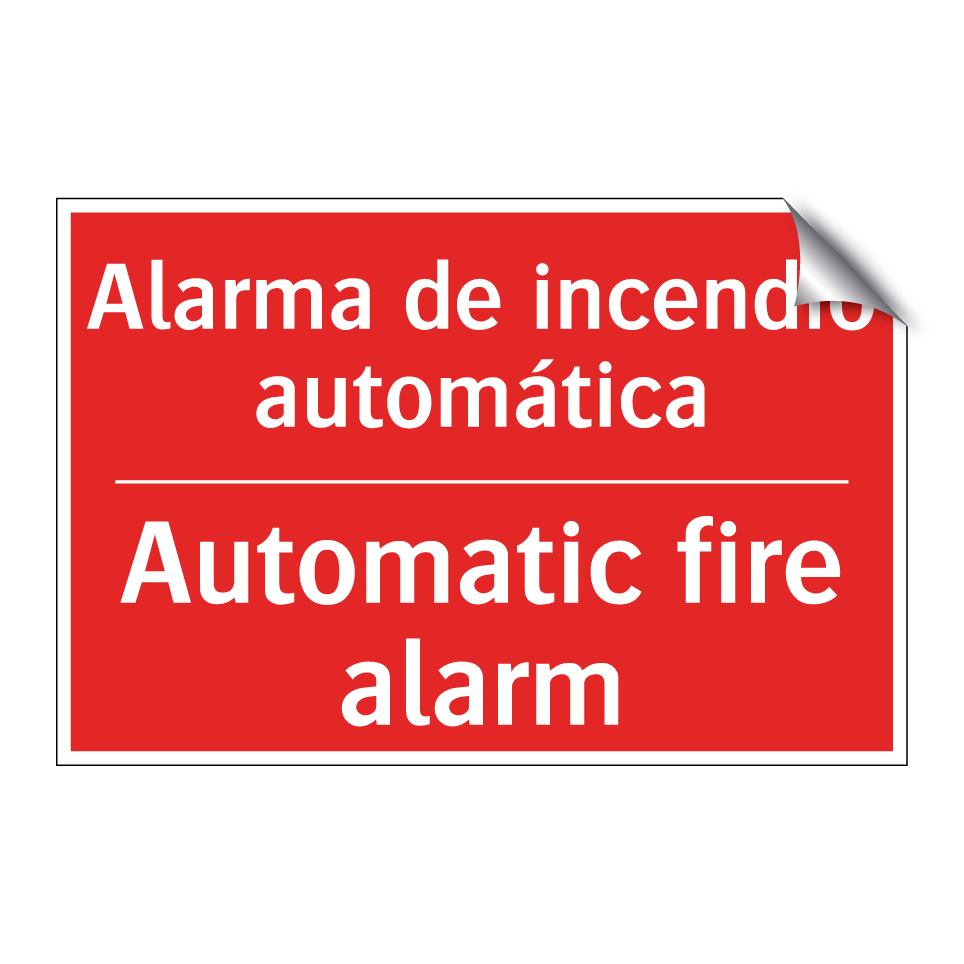 Alarma de incendio automática - Automatic fire alarm