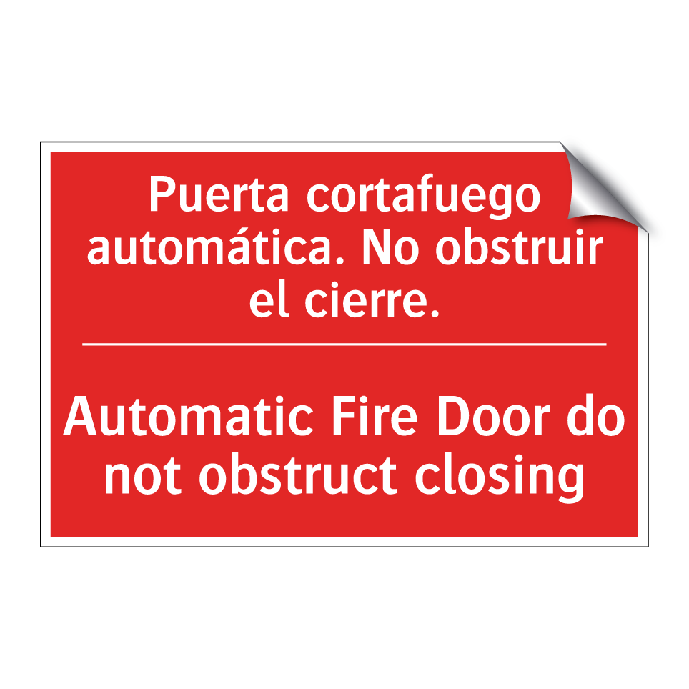 Puerta cortafuego automática. /.../ - Automatic Fire Door do not /.../