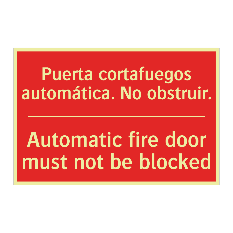 Puerta cortafuegos /.../ - Automatic fire door must not /.../
