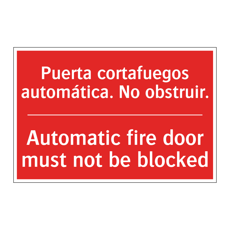 Puerta cortafuegos /.../ - Automatic fire door must not /.../