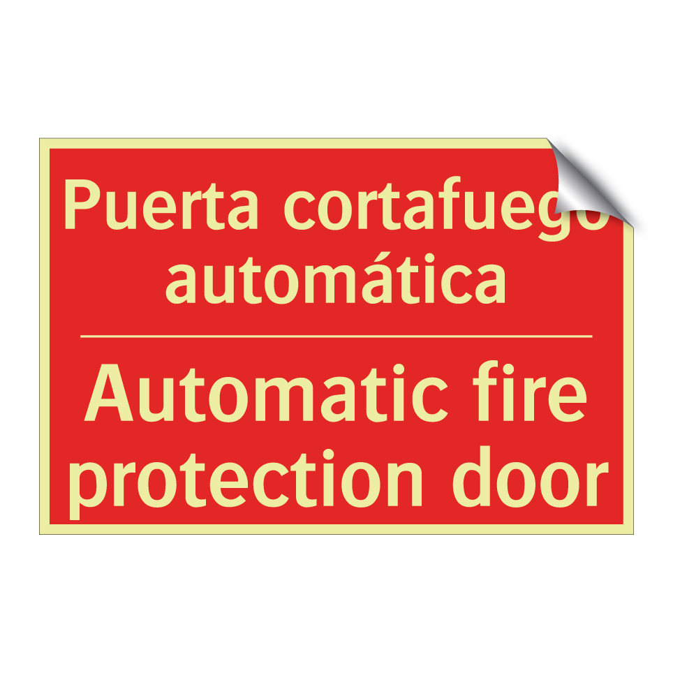Puerta cortafuego automática - Automatic fire protection door