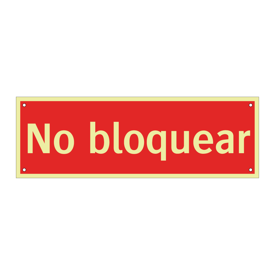 No bloquear