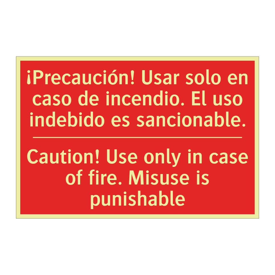 ¡Precaución! Usar solo en /.../ - Caution! Use only in case of /.../