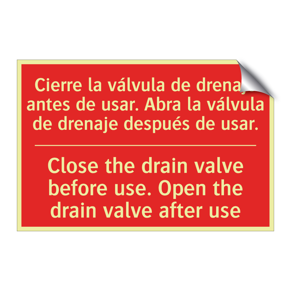 Cierre la válvula de drenaje /.../ - Close the drain valve before /.../