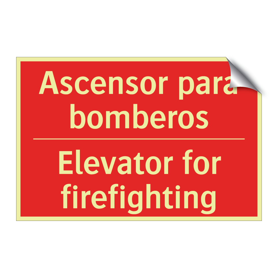 Ascensor para bomberos - Elevator for firefighting