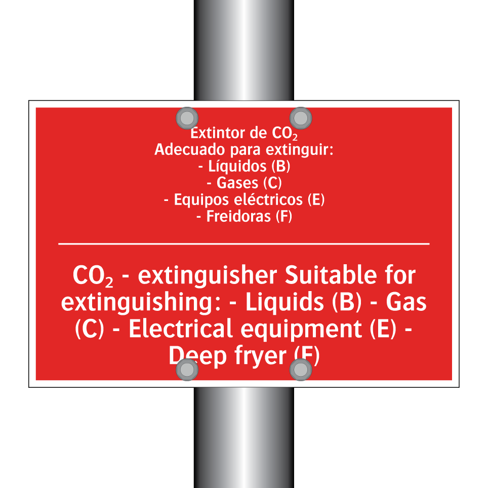 Extintor de CO₂ /.../ - CO₂ - extinguisher Suitable /.../