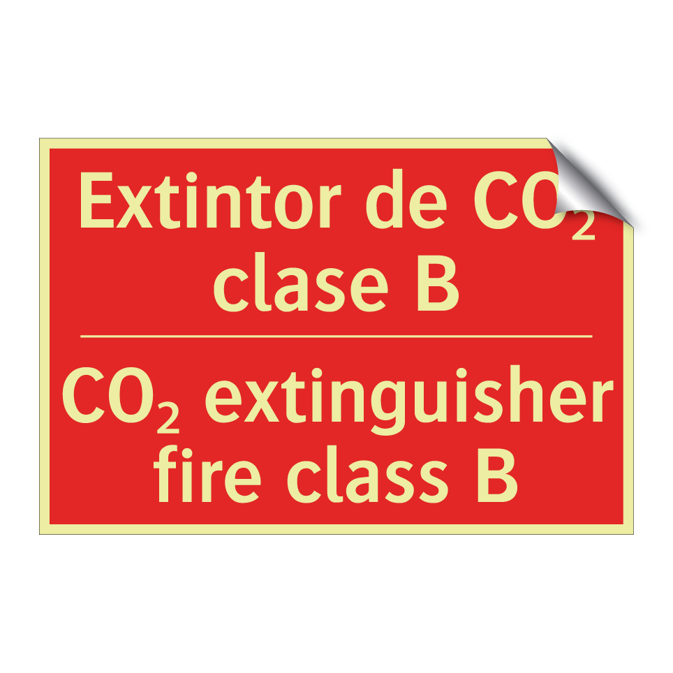 Extintor de CO₂ clase B - CO₂ extinguisher fire class B