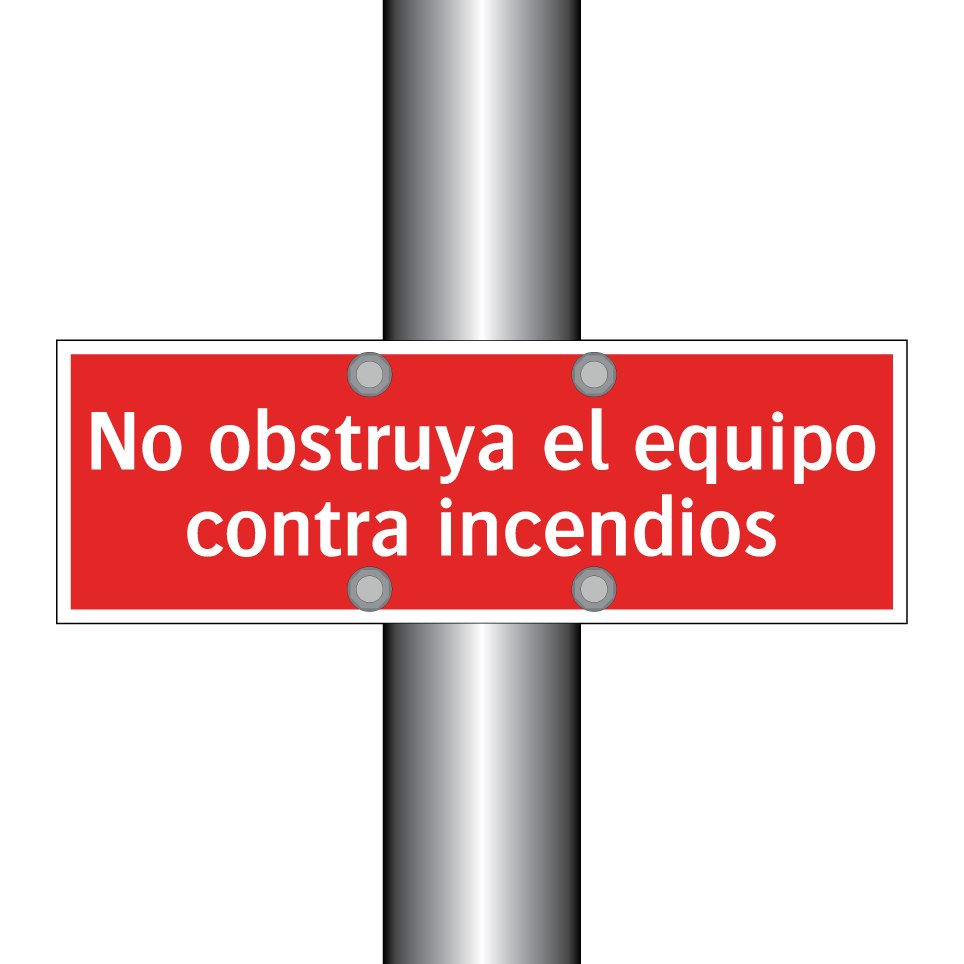 No obstruya el equipo contra incendios