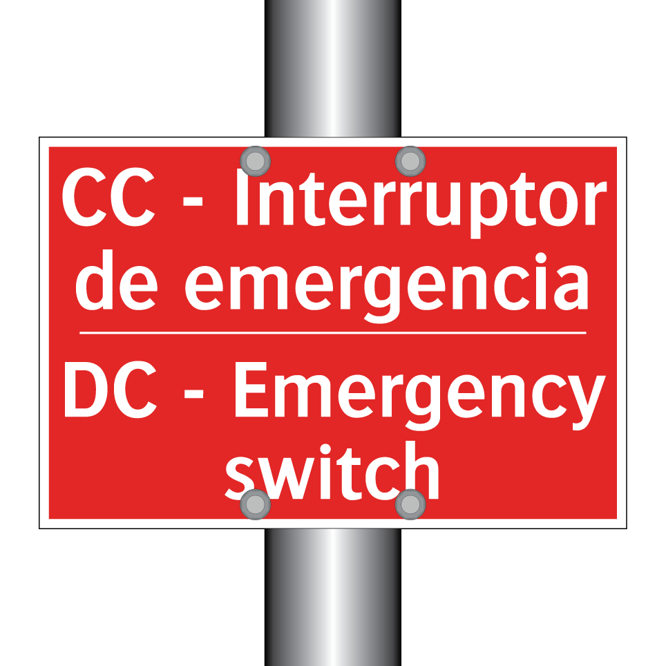 CC - Interruptor de emergencia - DC - Emergency switch