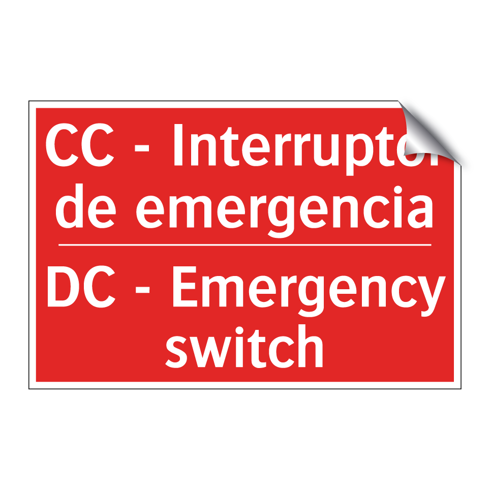 CC - Interruptor de emergencia - DC - Emergency switch