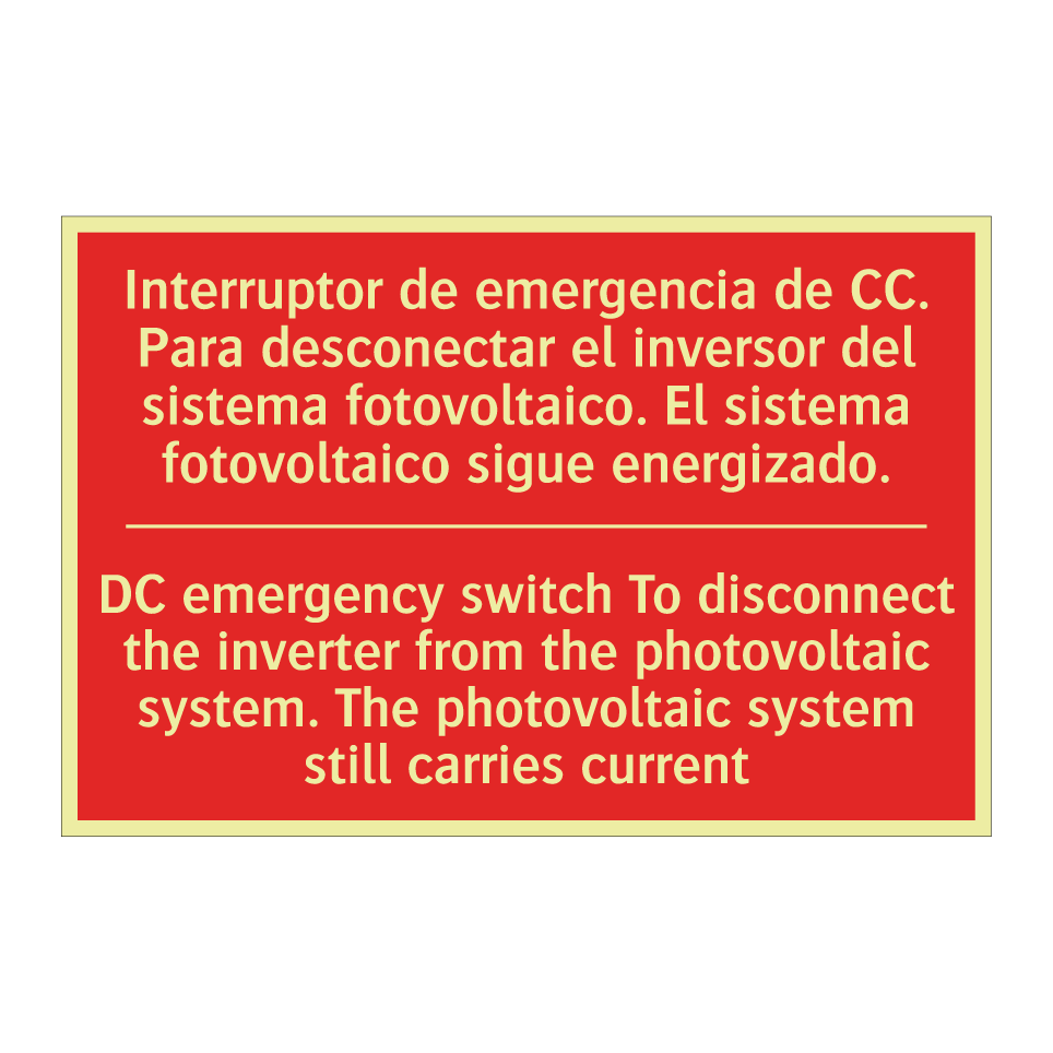 Interruptor de emergencia de /.../ - DC emergency switch To /.../