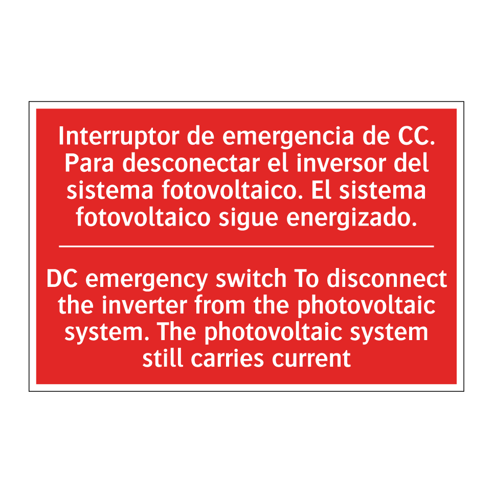 Interruptor de emergencia de /.../ - DC emergency switch To /.../