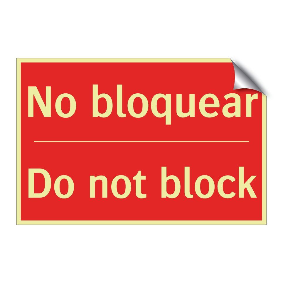 No bloquear - Do not block