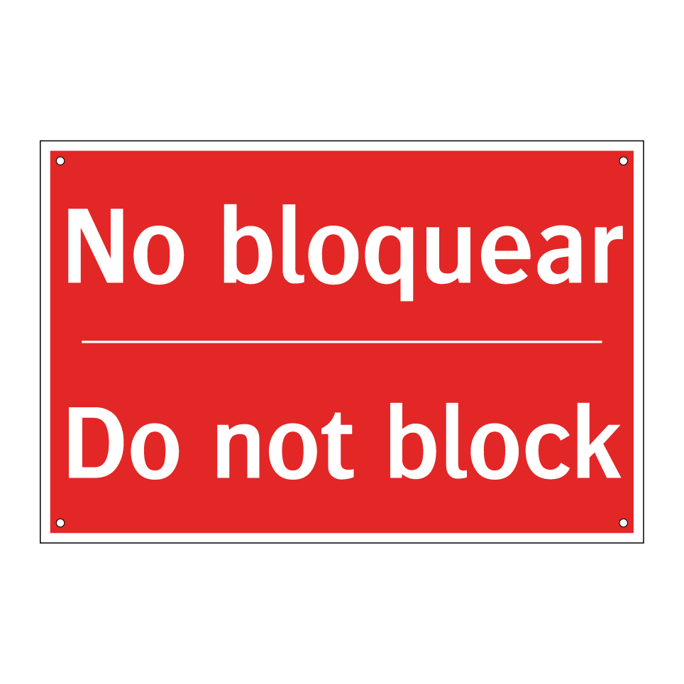 No bloquear - Do not block
