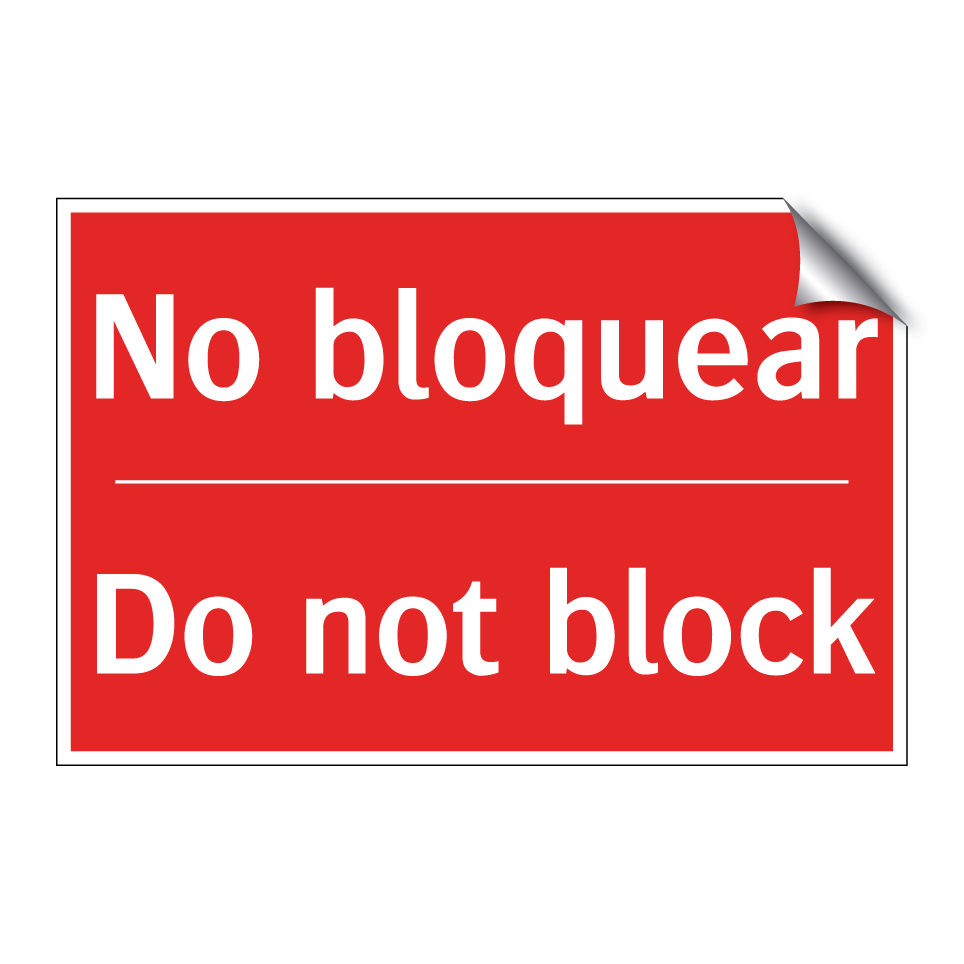 No bloquear - Do not block