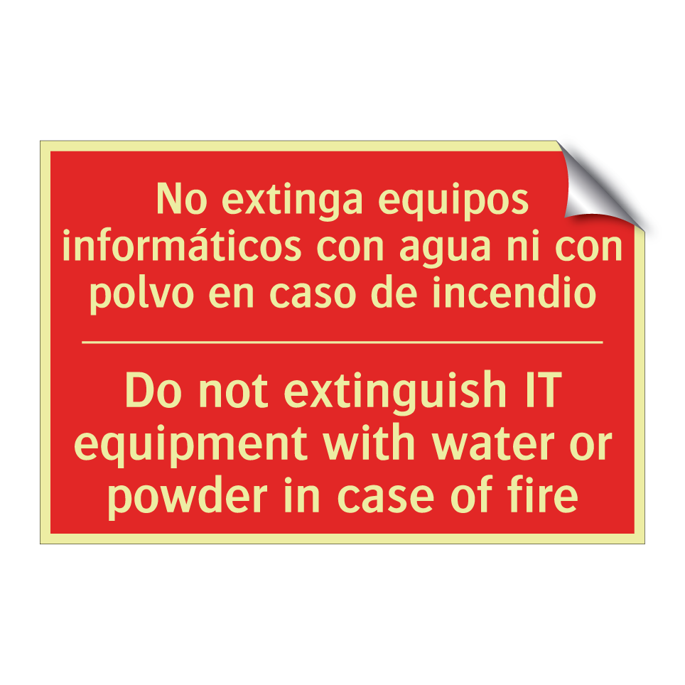 No extinga equipos /.../ - Do not extinguish IT /.../