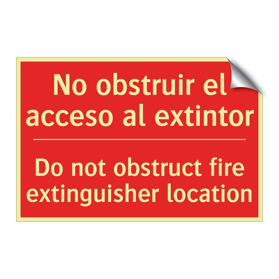 No obstruir el acceso al /.../ - Do not obstruct fire /.../