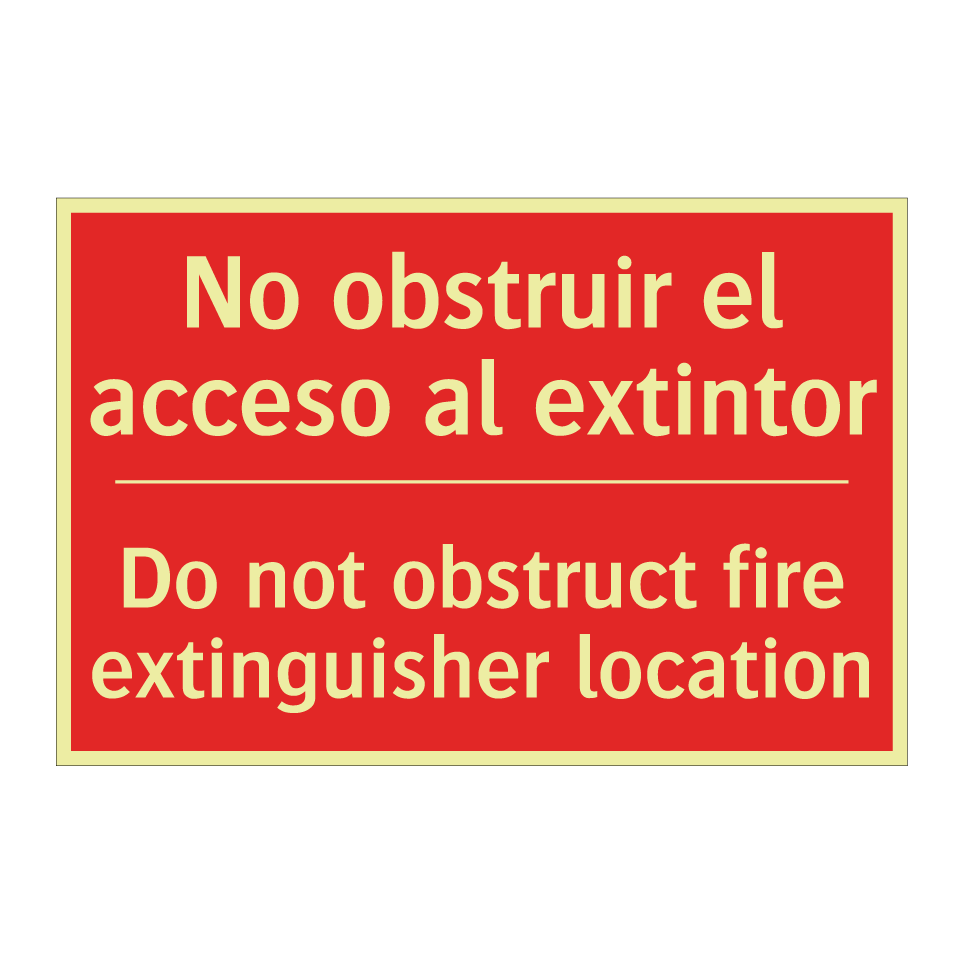 No obstruir el acceso al /.../ - Do not obstruct fire /.../