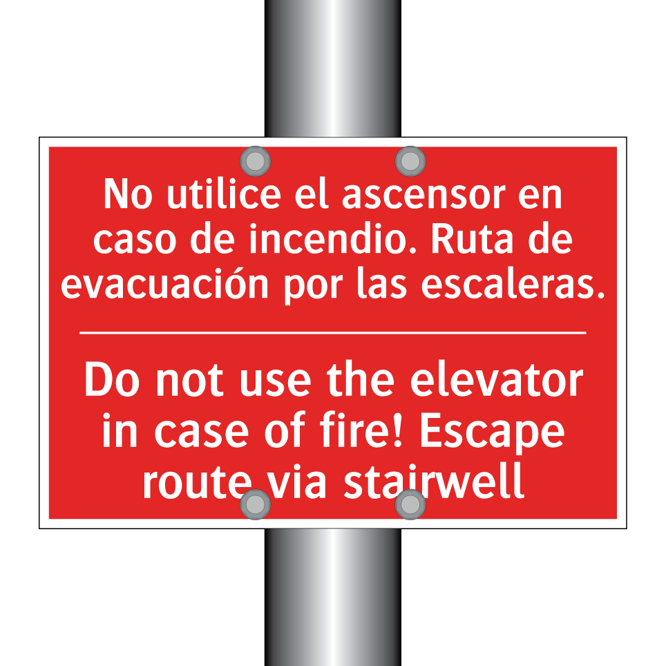 No utilice el ascensor en /.../ - Do not use the elevator in /.../