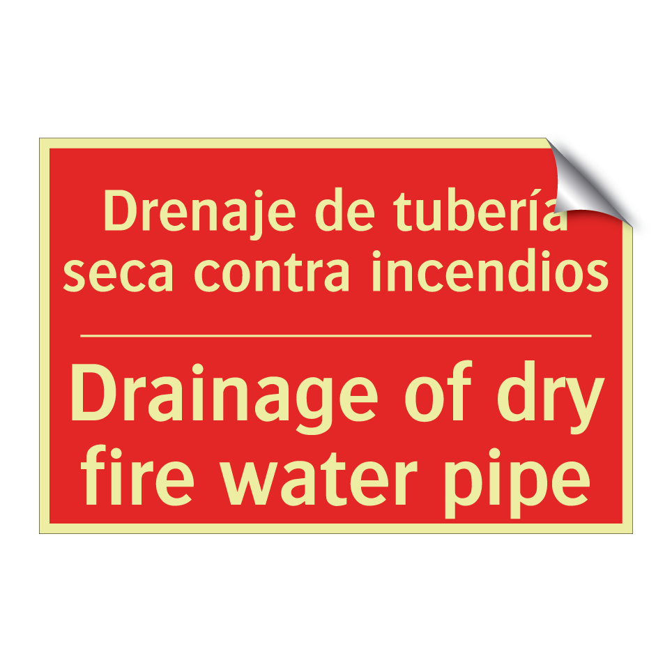 Drenaje de tubería seca /.../ - Drainage of dry fire water /.../