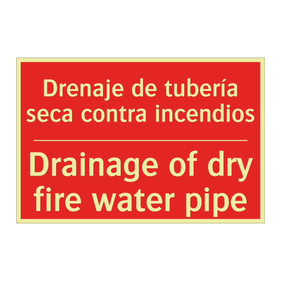 Drenaje de tubería seca /.../ - Drainage of dry fire water /.../