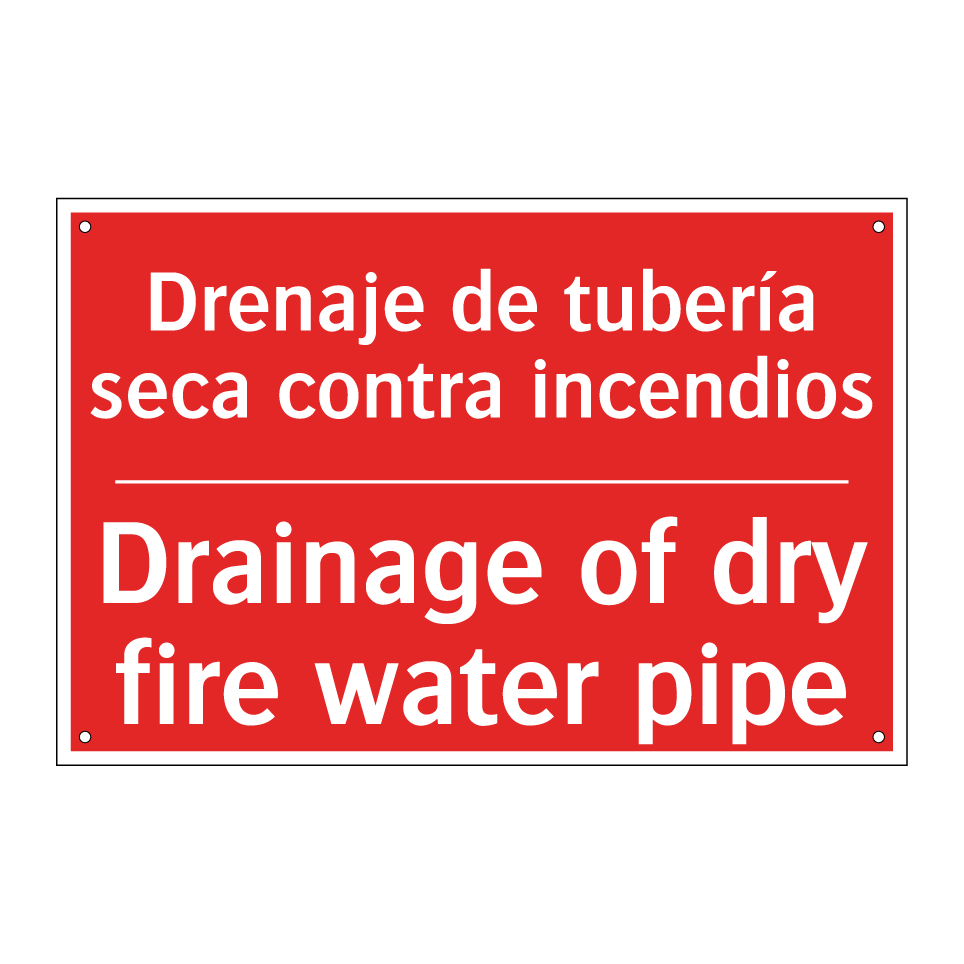 Drenaje de tubería seca /.../ - Drainage of dry fire water /.../