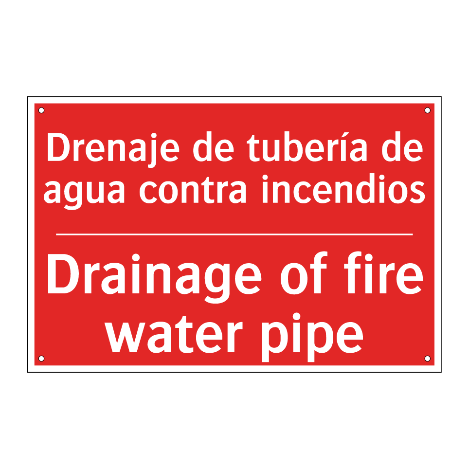 Drenaje de tubería de agua /.../ - Drainage of fire water pipe