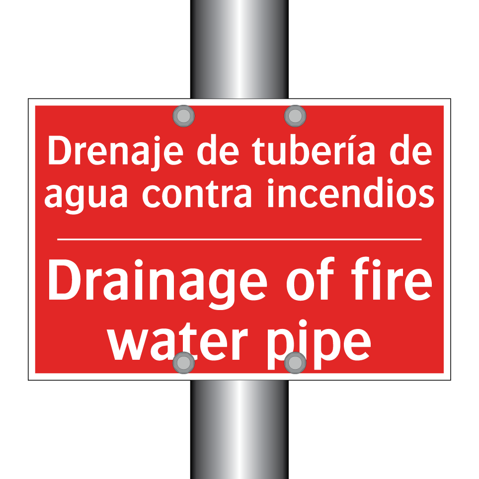 Drenaje de tubería de agua /.../ - Drainage of fire water pipe