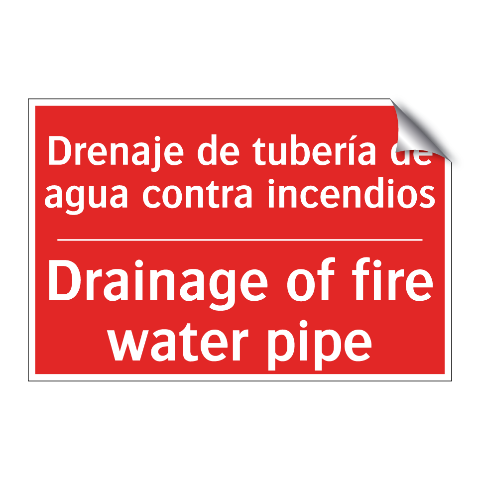 Drenaje de tubería de agua /.../ - Drainage of fire water pipe