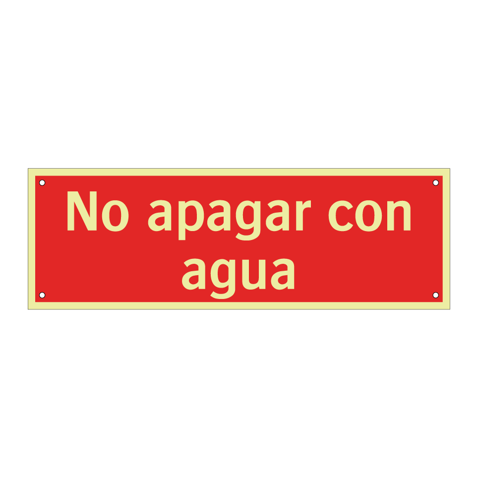 No apagar con agua