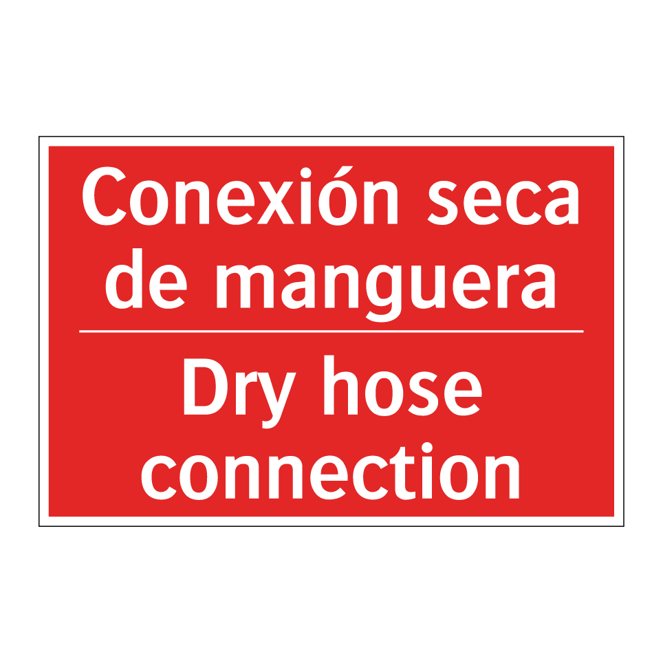 Conexión seca de manguera - Dry hose connection