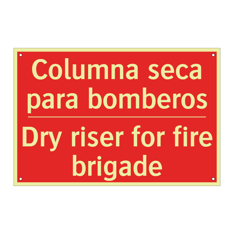 Columna seca para bomberos - Dry riser for fire brigade