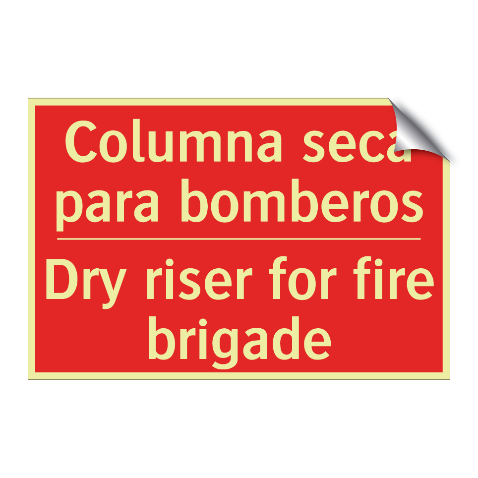 Columna seca para bomberos - Dry riser for fire brigade