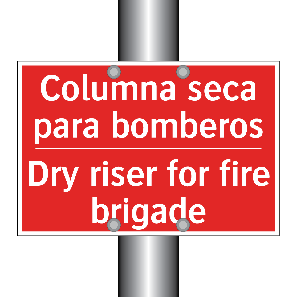 Columna seca para bomberos - Dry riser for fire brigade