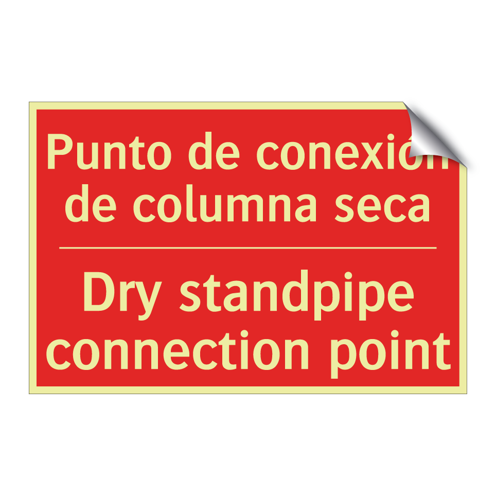 Punto de conexión de columna /.../ - Dry standpipe connection point