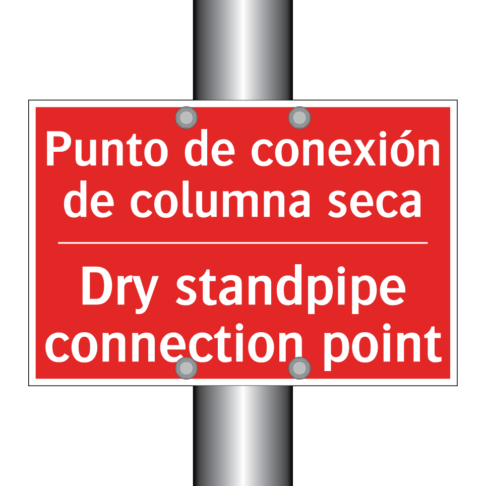 Punto de conexión de columna /.../ - Dry standpipe connection point