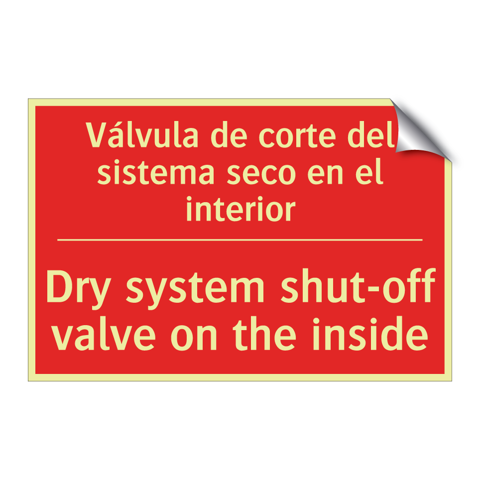 Válvula de corte del sistema /.../ - Dry system shut-off valve on /.../