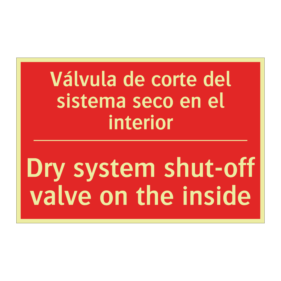 Válvula de corte del sistema /.../ - Dry system shut-off valve on /.../