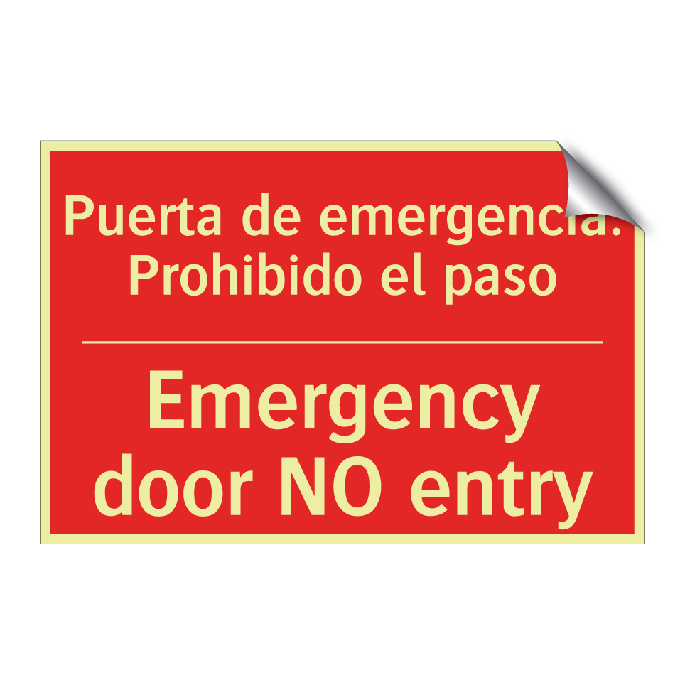 Puerta de emergencia. /.../ - Emergency door NO entry