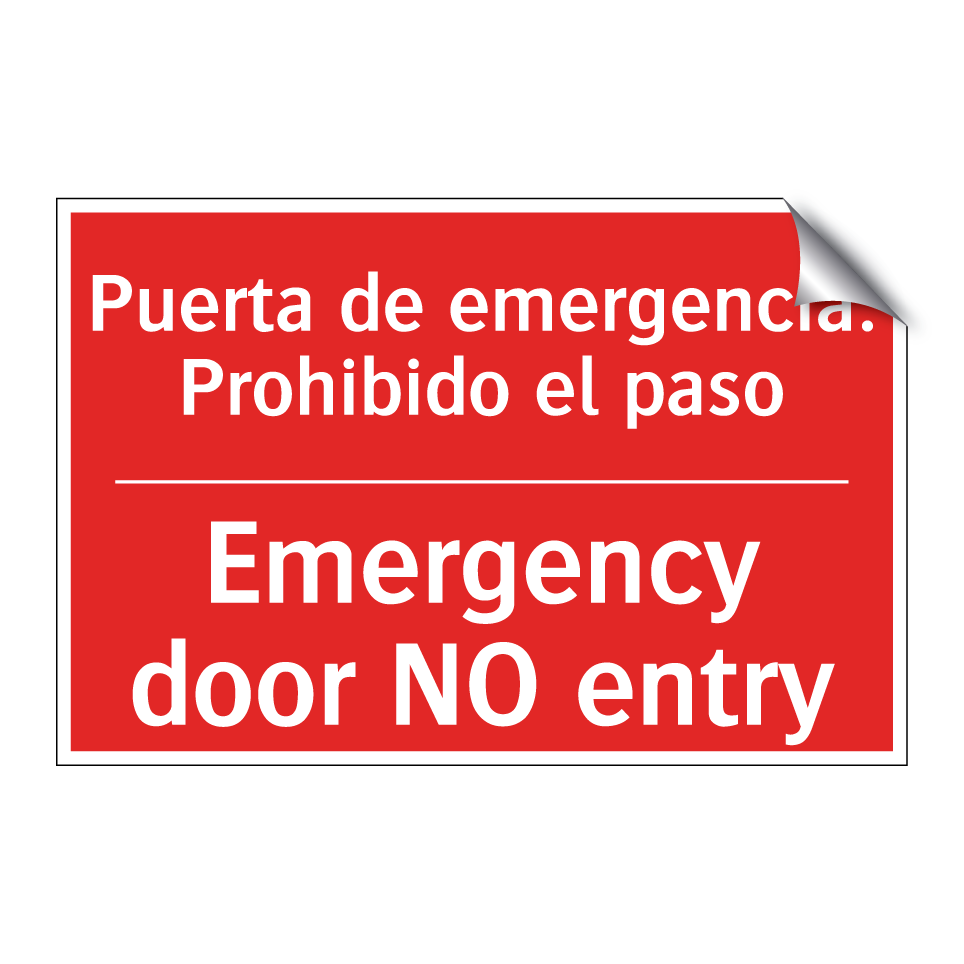 Puerta de emergencia. /.../ - Emergency door NO entry