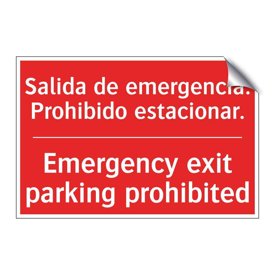 Salida de emergencia. /.../ - Emergency exit parking /.../