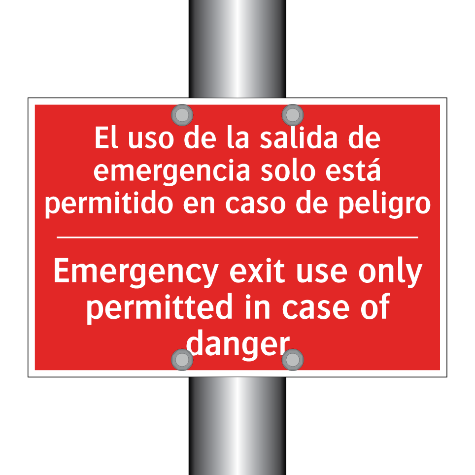 El uso de la salida de /.../ - Emergency exit use only /.../