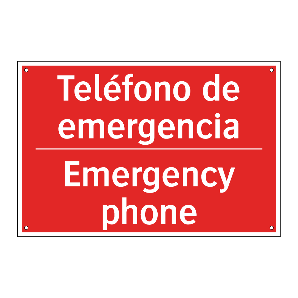 Teléfono de emergencia - Emergency phone
