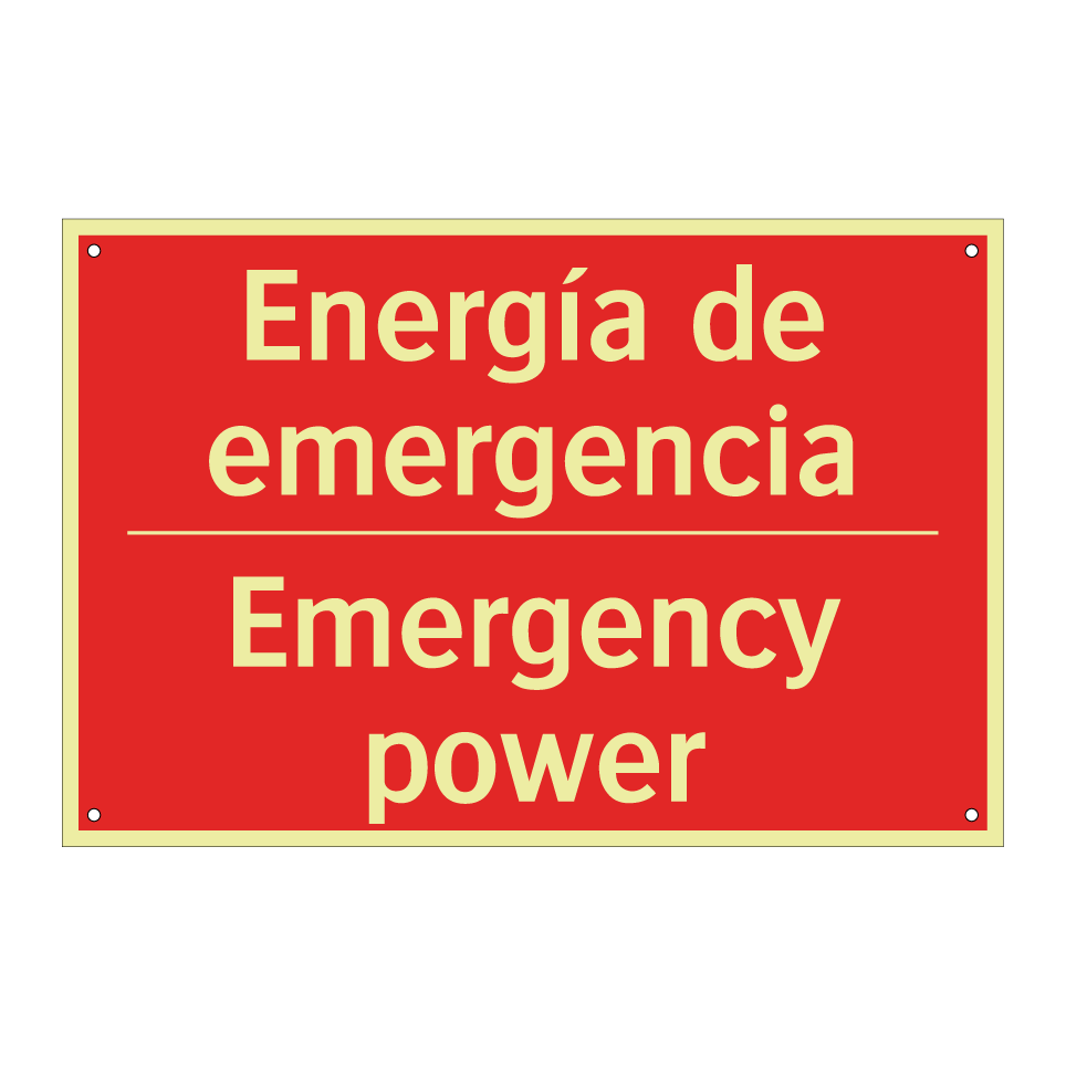 Energía de emergencia - Emergency power