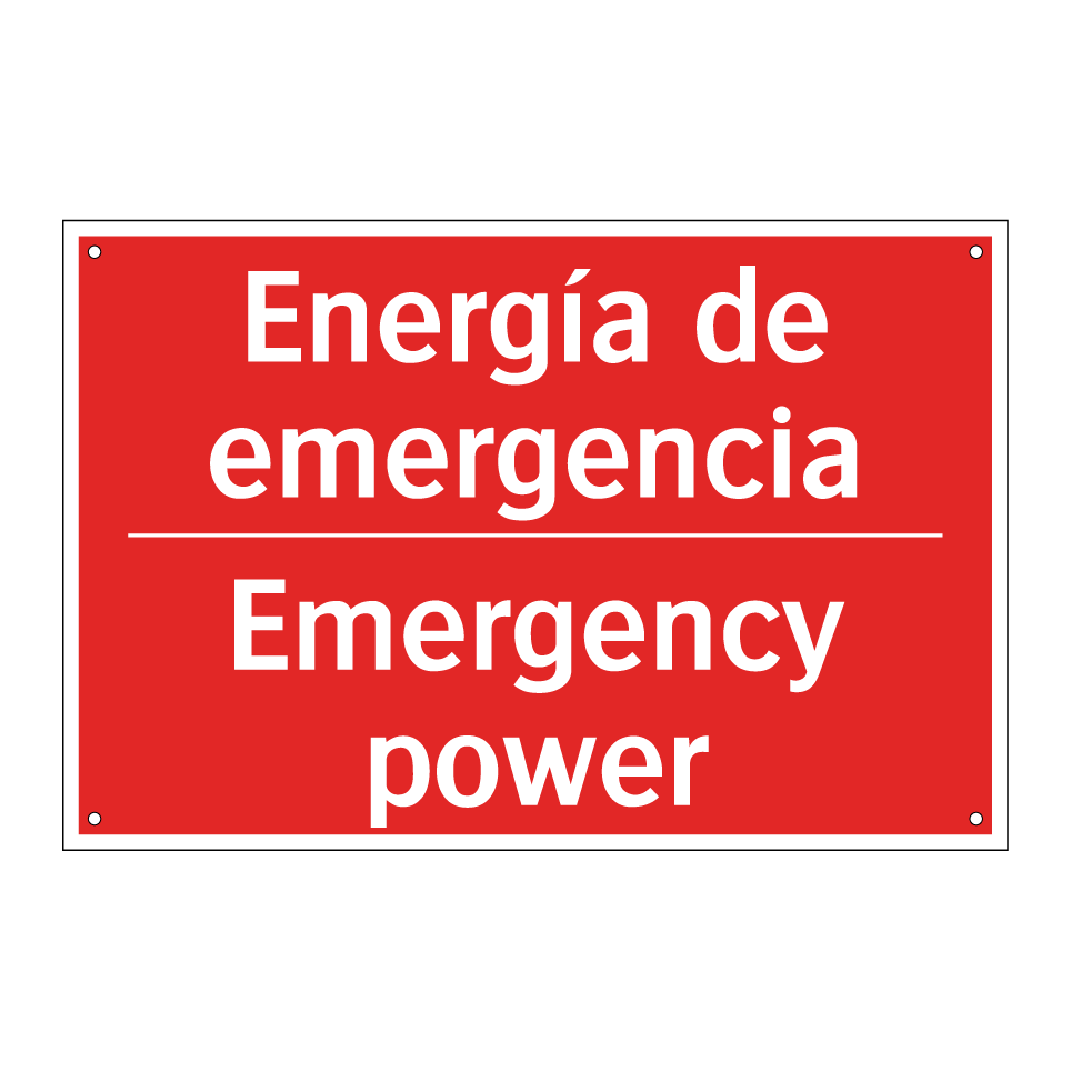 Energía de emergencia - Emergency power