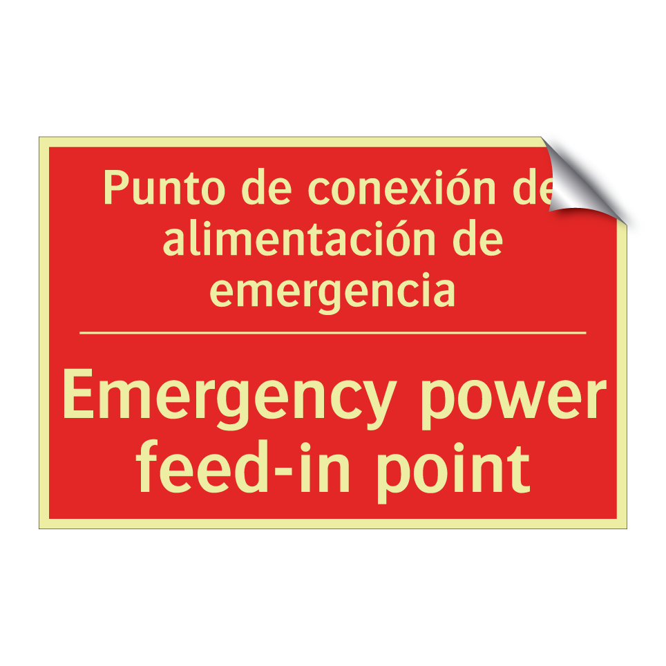 Punto de conexión de /.../ - Emergency power feed-in point